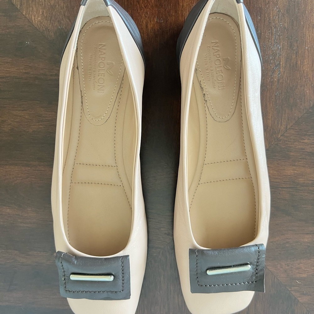Women's Cream and Black Shoes